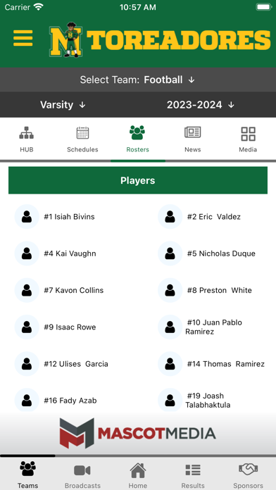 Monterey Toreadores Athletics Screenshot