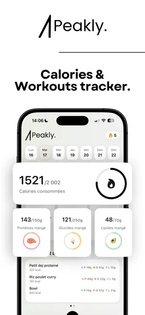 Peakly - Calorie Tracker screenshot 1