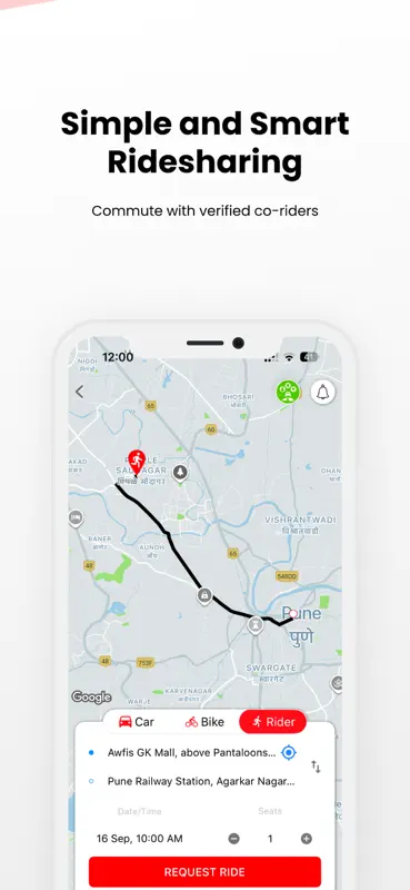 sRide - Carpool & Taxipool screenshot 2 of 6