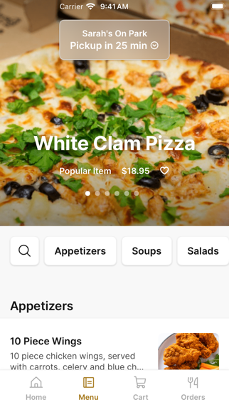 Sarah's On Park iPhone screenshot 2 - Food & Drink app