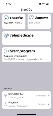 Stim2Go iPhone screenshot