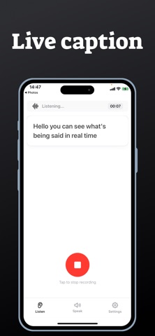 Deaf Transcribe Assistant iPhone screenshot