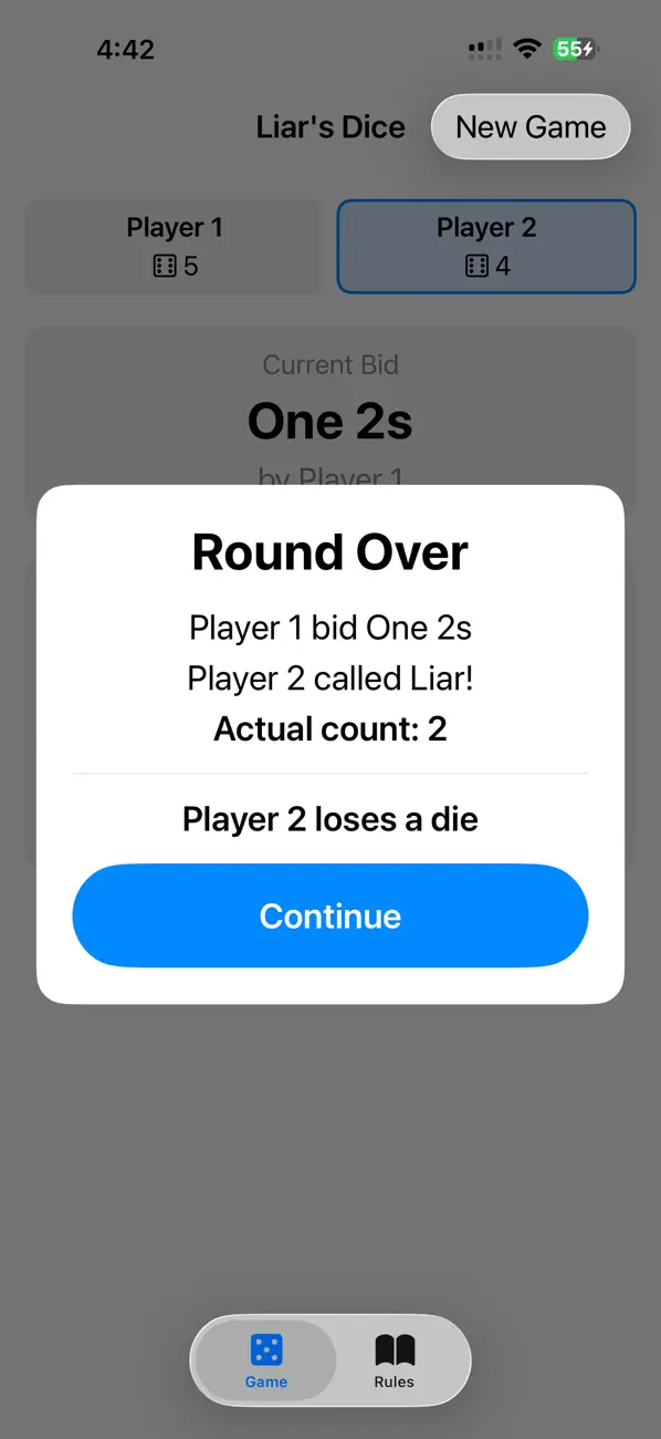 Screenshot #3 pour Liars Dice Game