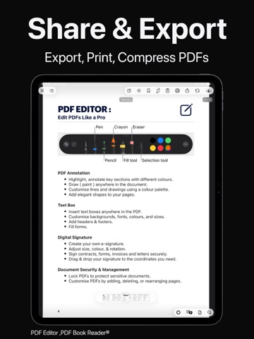 PDF Editor ,PDF Book Reader ® iPad screenshot