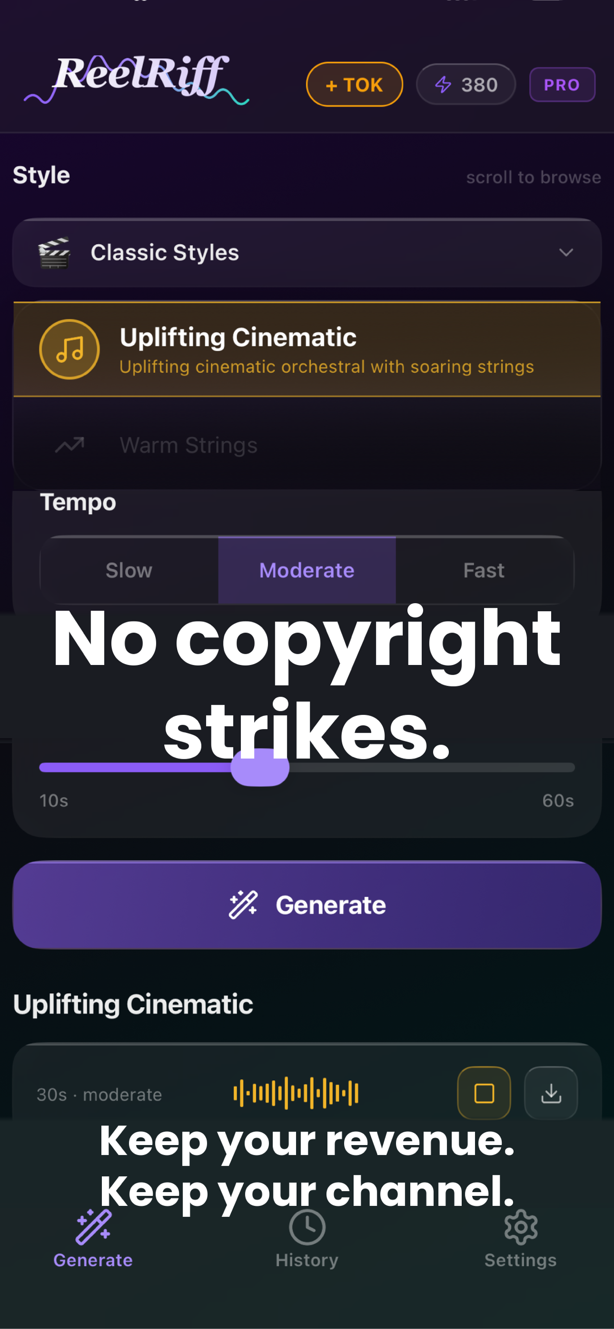 ReelRiff: AI Music for Videos screenshot 4