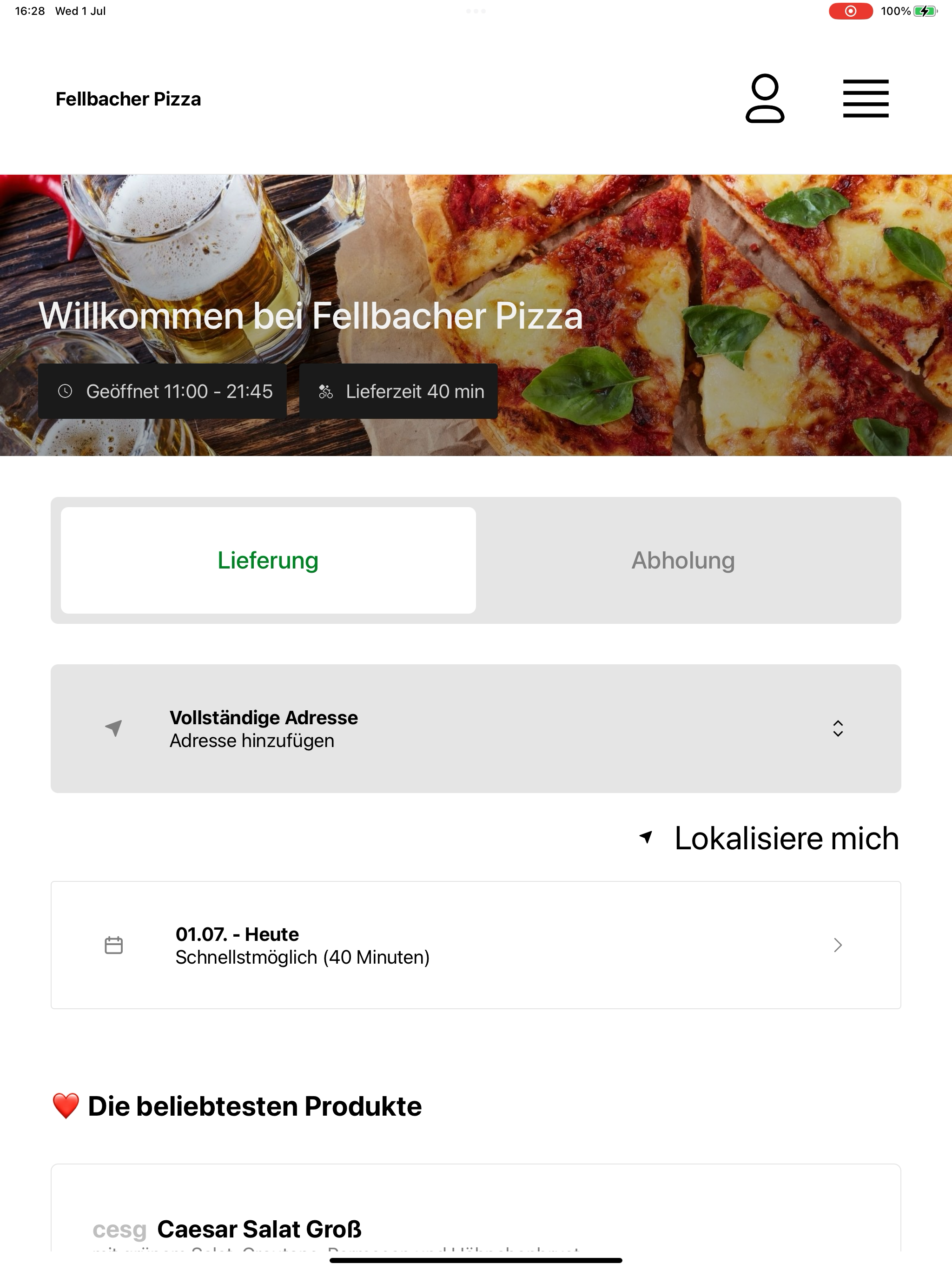 Fellbacher Pizza screenshot 13