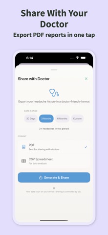 HeadSense: Migraine Tracker Screenshot 4 of 6