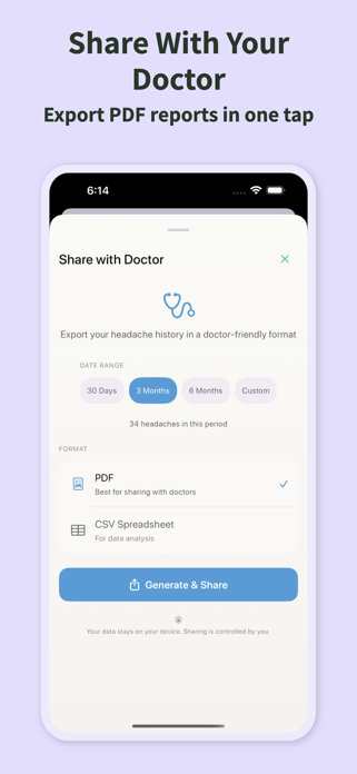 HeadSense: Migraine Tracker Screenshot 4 of 6