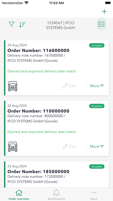 MyIFCO™ order app Screenshot