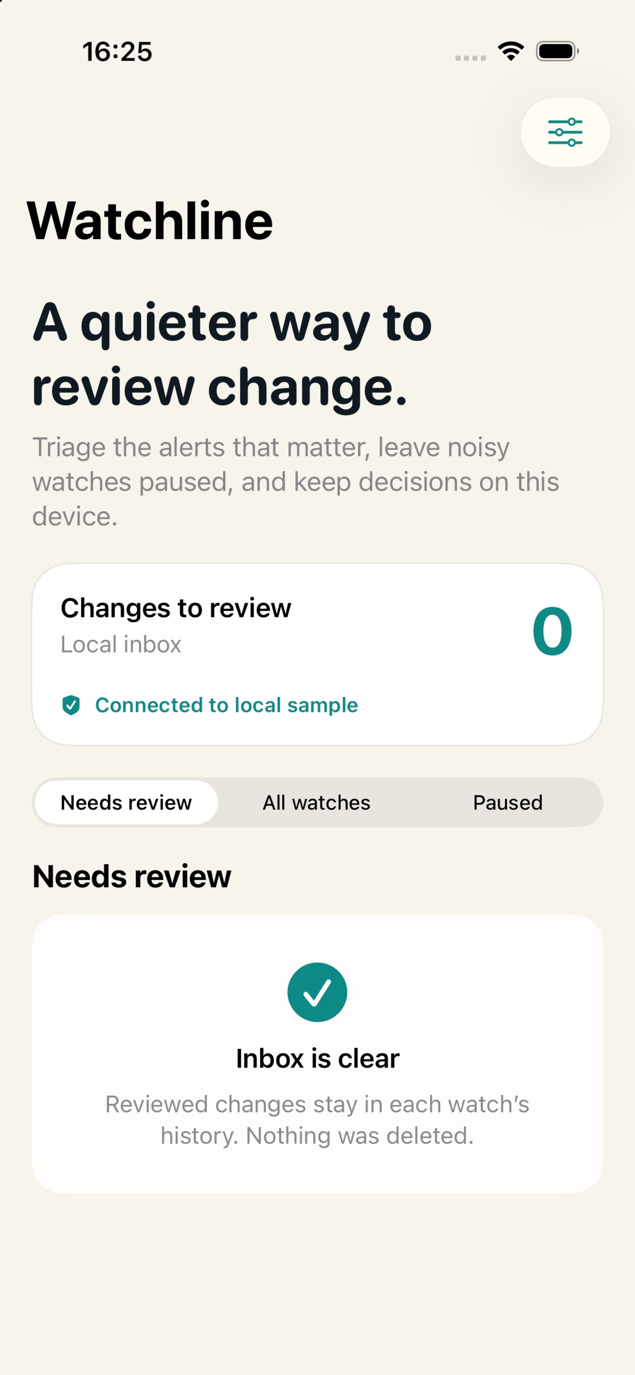 Screenshot 2 of Watchline: Change Inbox