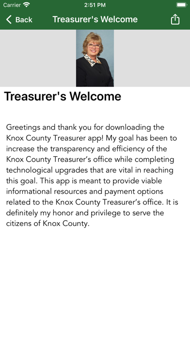 Knox County Treasurer IL Screenshot
