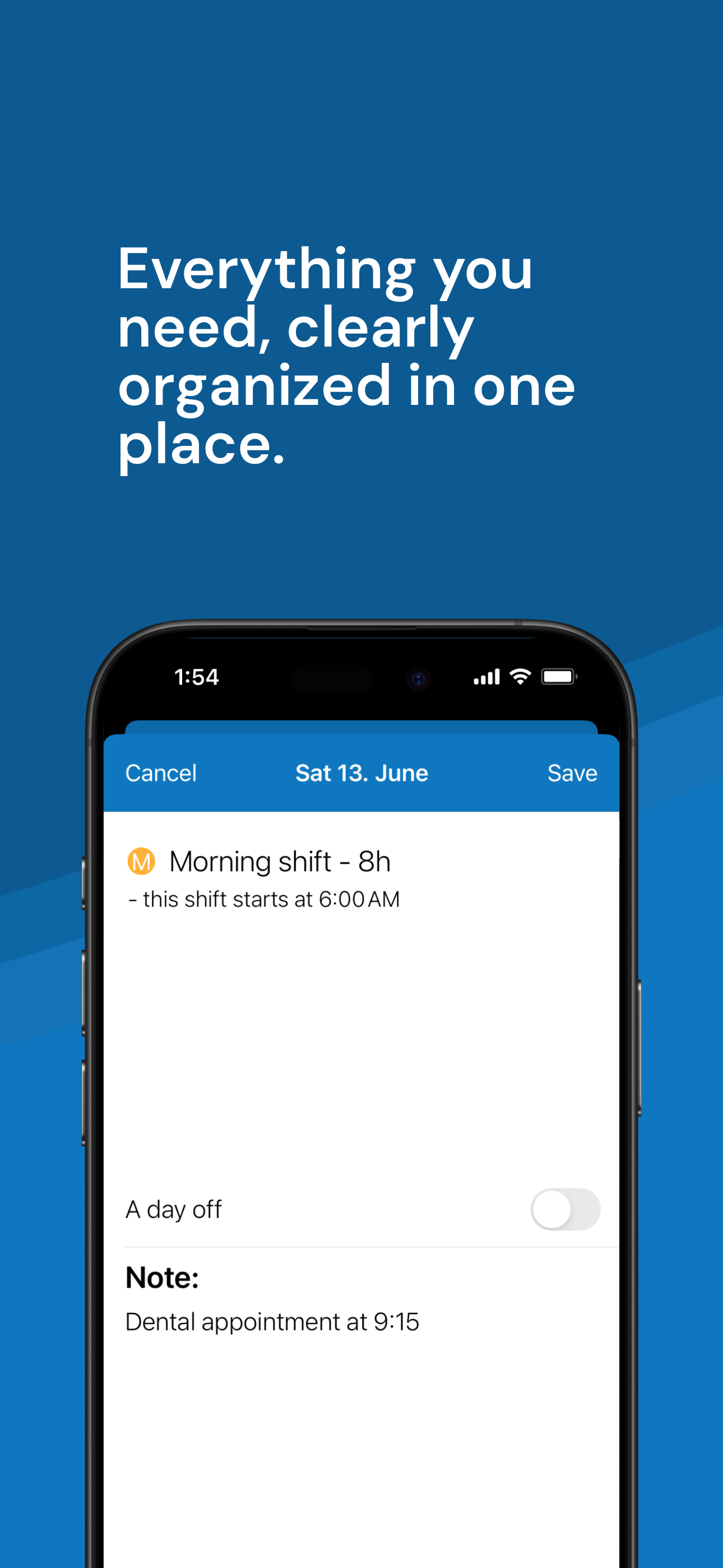 Shifter: Handy shift calendar