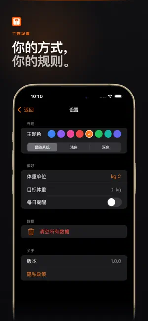 WeighDay: 极简体重记录 截图