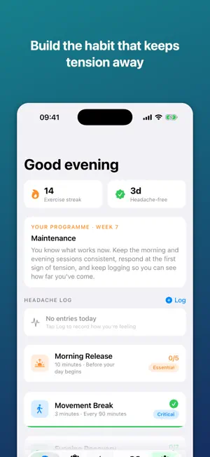 Tensio Headache Relief Tracker screenshot 4