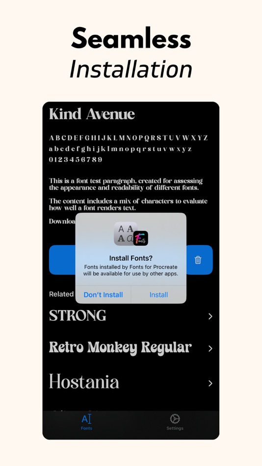 #4. Fonts for Procreate+ (iOS) Podle: Arda Sen