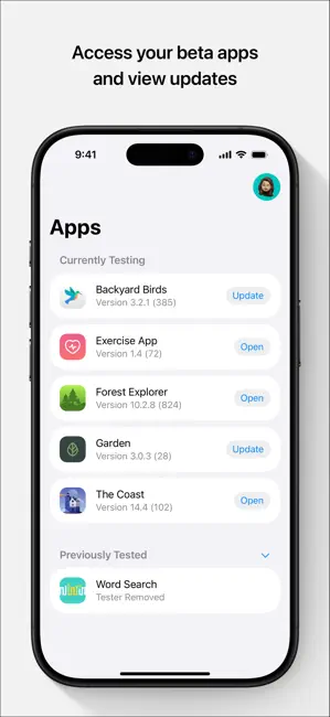 TestFlight iPhone screenshot 1