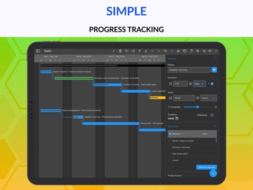 Gantt chart AI planner Ingantt iPad screenshot