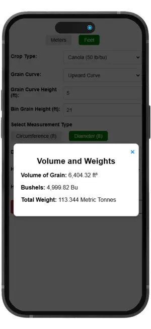 Round Bin Grain Calculator screenshot 3
