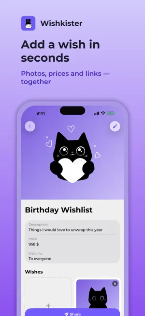 Wishkister: Wishlist & Gifts screenshot 3