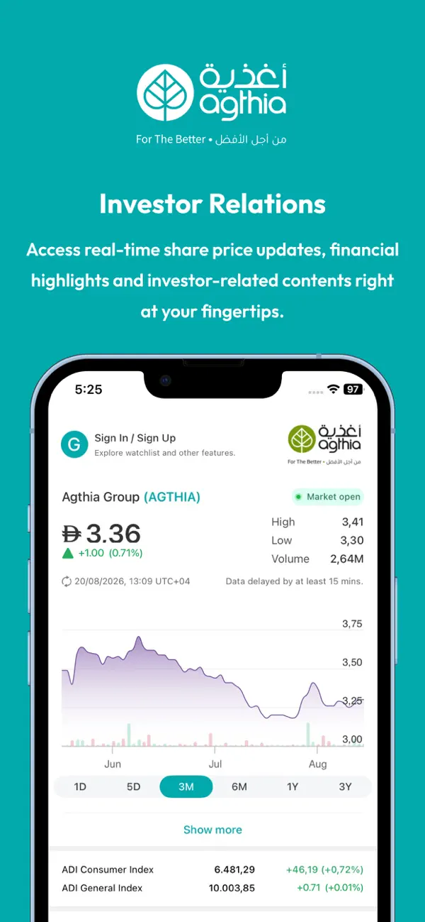 Screenshot #1 pour Agthia Investor Relations