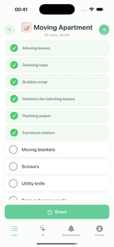 SyncedLists AI screenshot