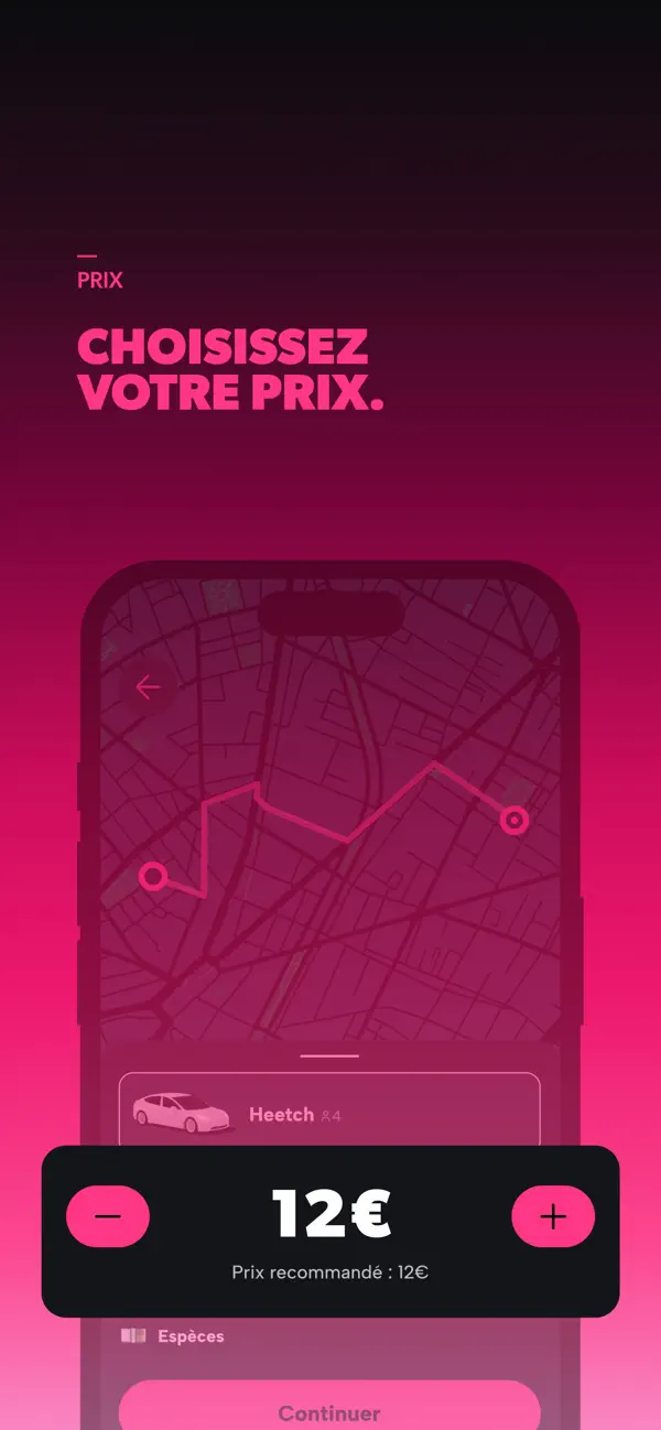 Screenshot #3 pour Heetch - Commandez un VTC 24/7