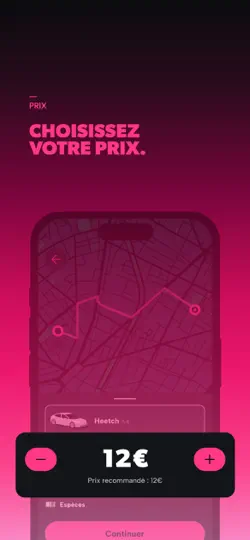 Capture d'écran de Heetch - Commandez Un VTC 24/7 sur iPhone 3