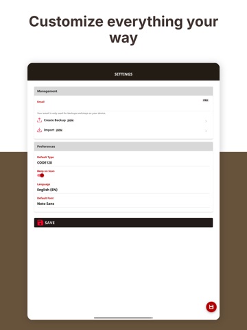QR-Code & Barcode Generator iPad screenshot