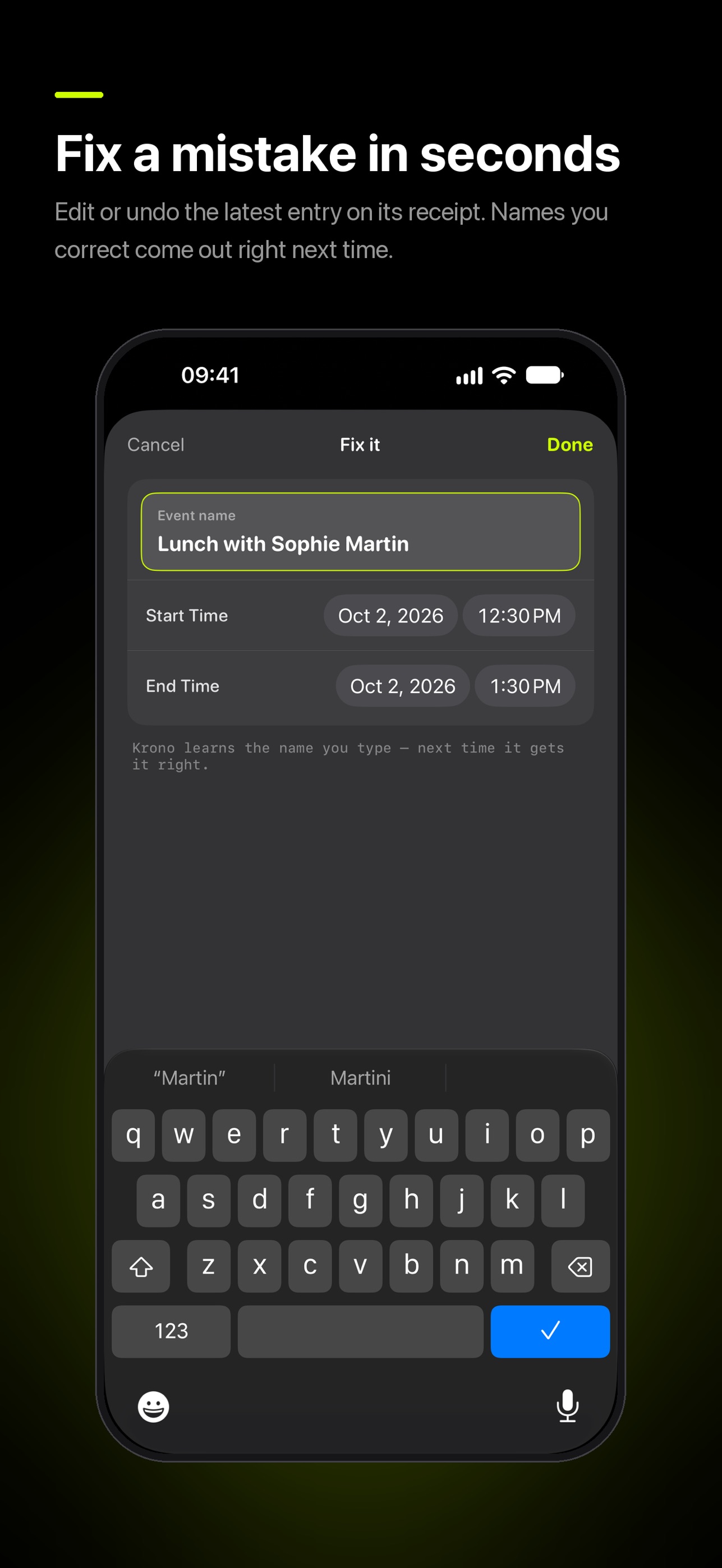 Screenshot 4 of Krono: Voice to Calendar