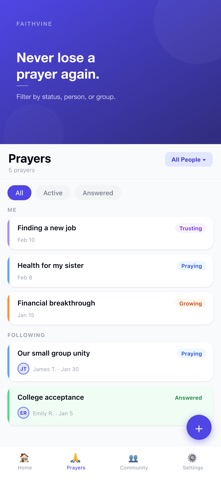 Faithvine: Prayer Journal Screenshot 4 of 5