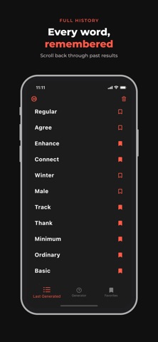 Random Word Generator: RWG iPhone screenshot