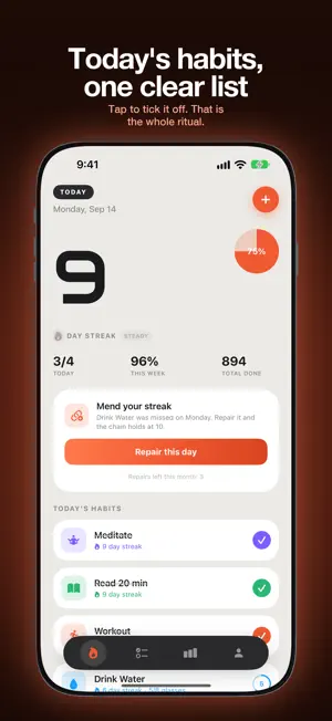 Unbroken: Habit Tracker screenshot 1