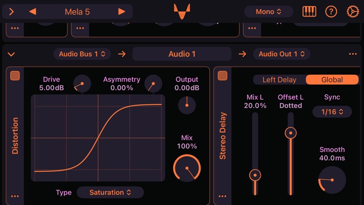 Mela – AUv3: Synth, FX, MIDI