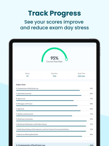 Prepia REAL ESTATE Exam Prep iPad screenshot