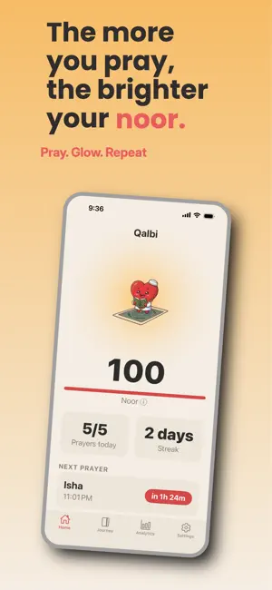 Qalbi: Prayer Tracker screenshot 2