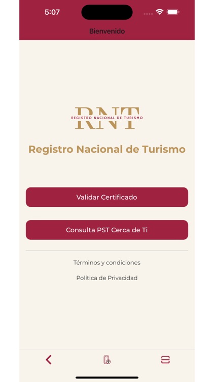 'REGISTRO NACIONAL DE TURISMO'