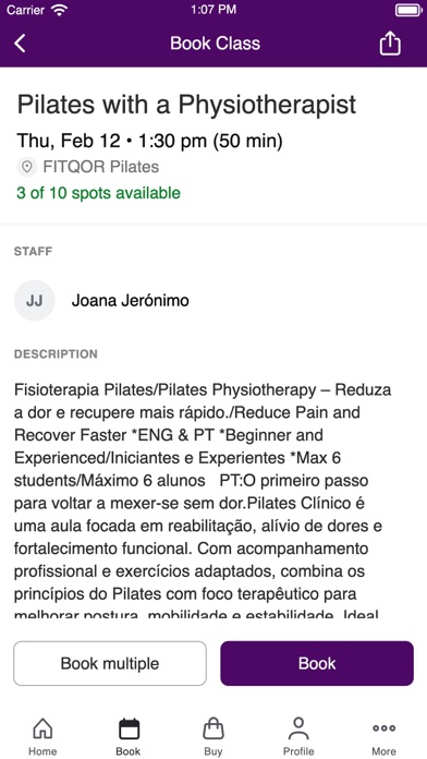 FITQOR Fitness & Pilates screenshot