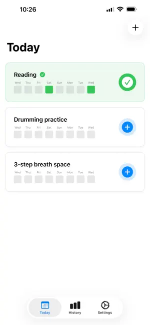 Cadence: gentle habit-tracker screenshot 1