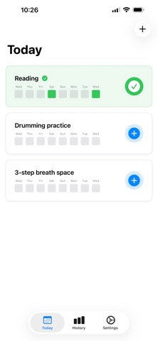 Cadence: gentle habit-tracker screenshot