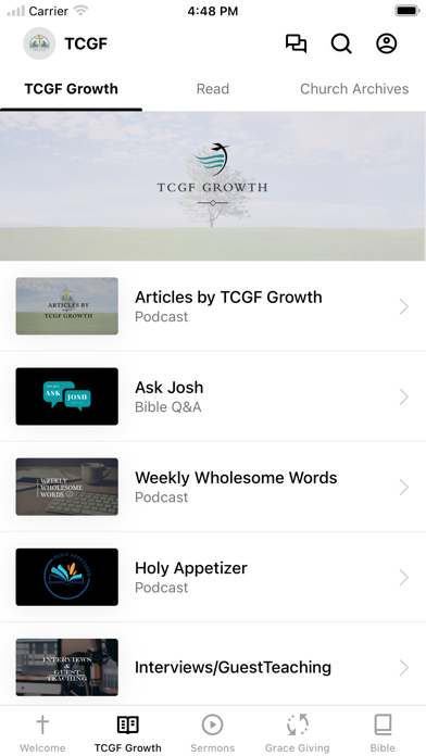 Twin Cities Grace Fellowship Screenshot