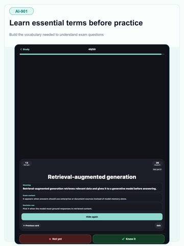 Azure AI-901 AI Fundamentals iPad screenshot