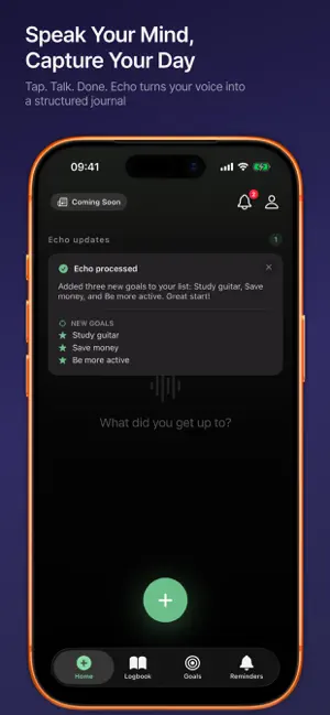 Echo - Speak, Track, Grow screenshot 1