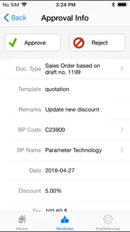 SAP Business One iphone bilder 1