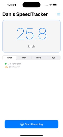 Dan's SpeedTracker screenshot