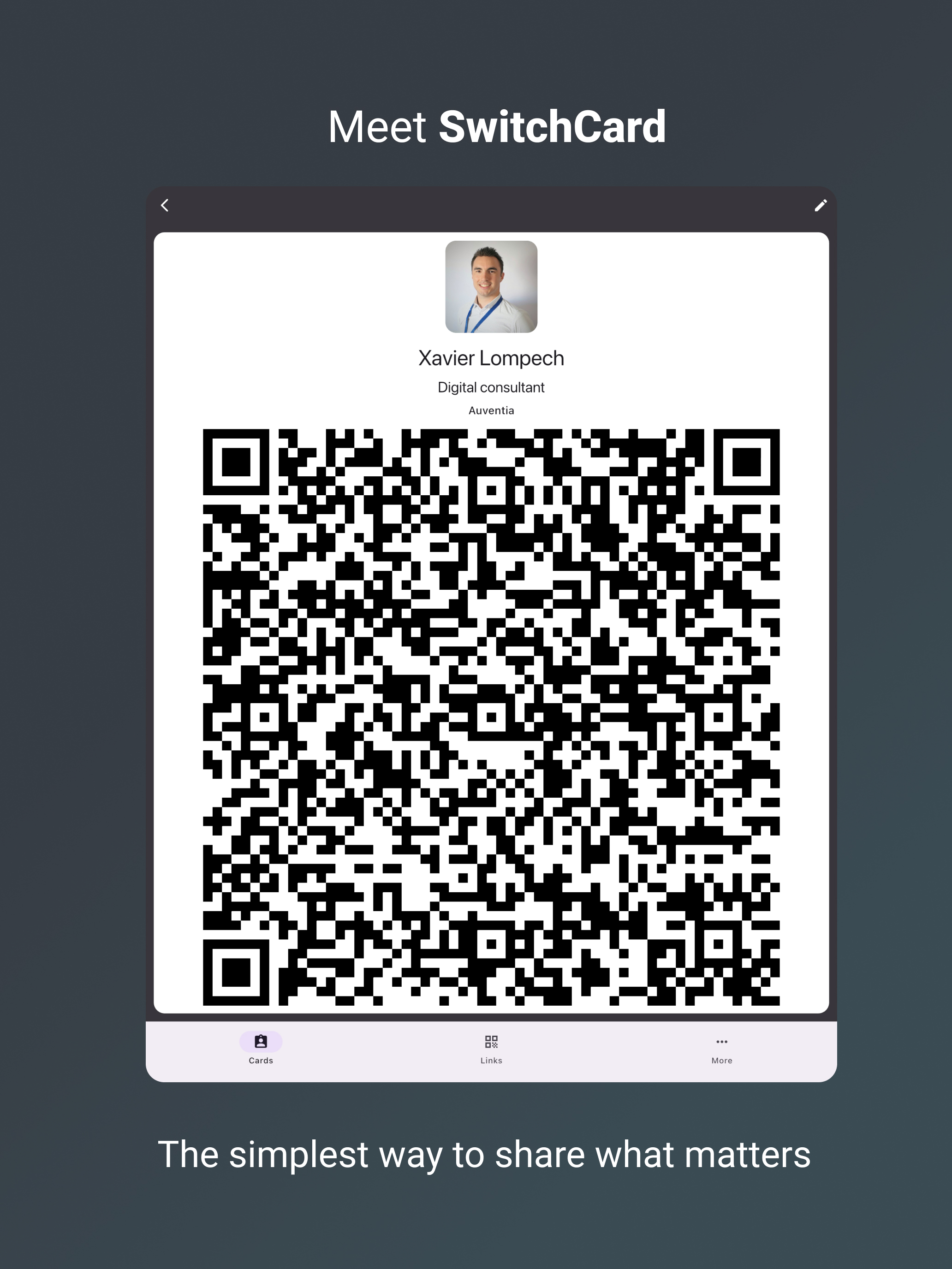 SwitchCard QR Business Card
