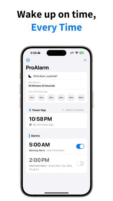 Screenshot #1 pour ProAlarm : Réveil Intelligent