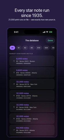 RareBill: Star Note Lookup iPhone screenshot