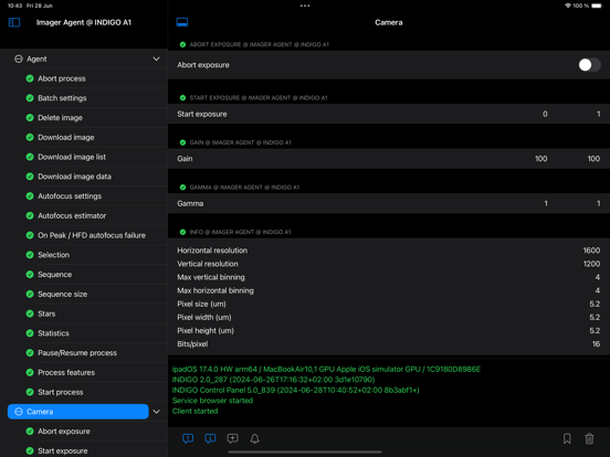 Screenshot #5 pour INDIGO Control Panel