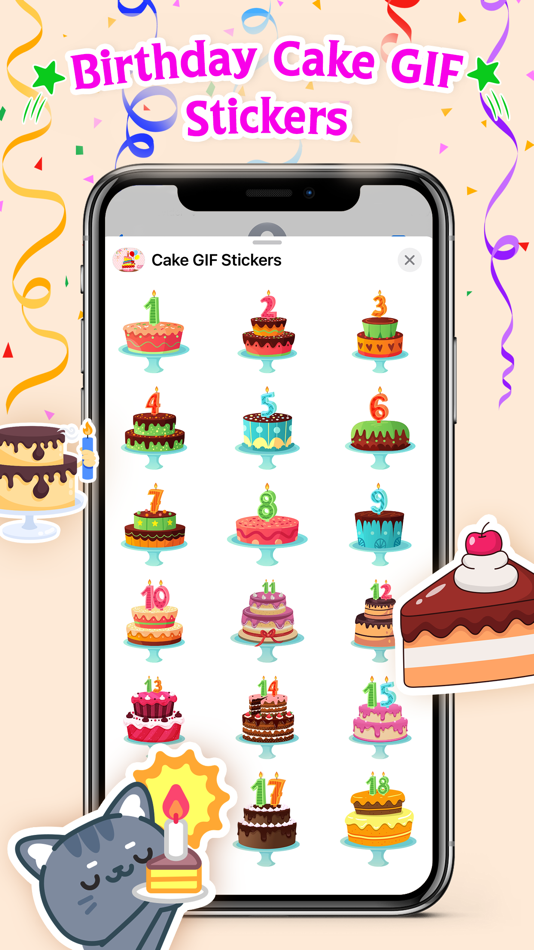 Happy Birthday Cake Sticker - 1.3 - (iOS)