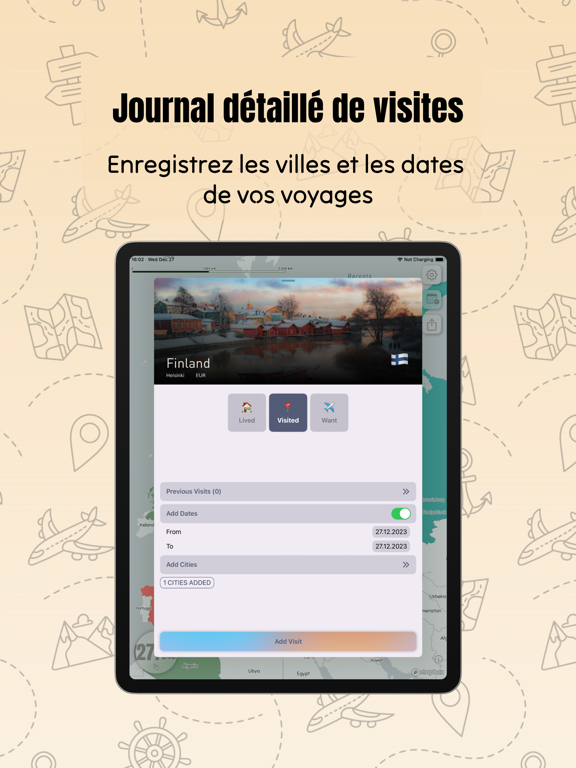 Screenshot #5 pour World Map: Visited Countries
